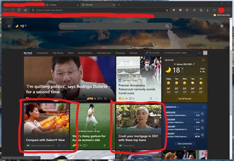 Any Way To Disable Microsoft Edge New Tab My Feed Advertisements Rwindows10