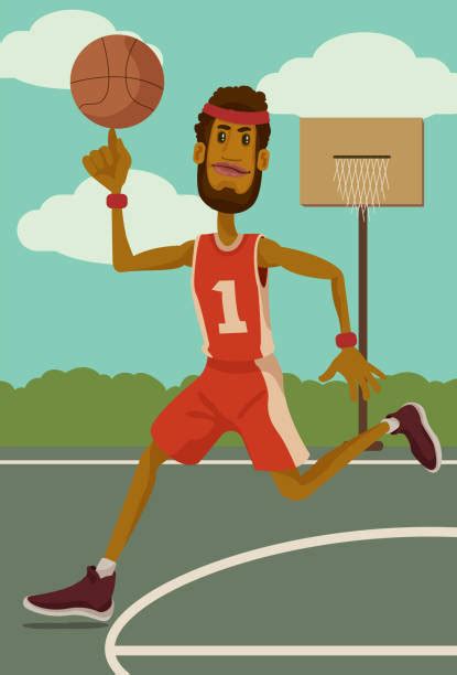 African American Basketball Players Illustrations Royalty Free Vector