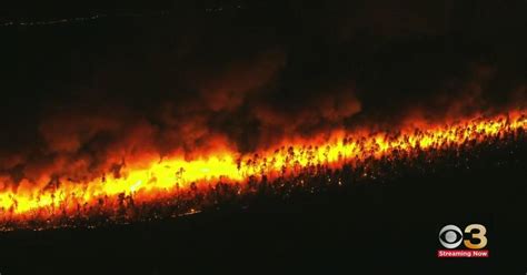 Forest Fire Continues To Burn In Ocean County New Jersey Cbs Philadelphia