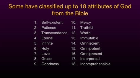 10 Attributes Of God Introduction