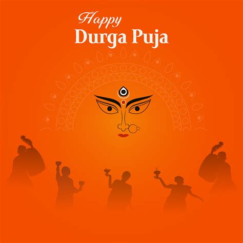 happy Durga puja illustrations. Durga Face. Subh Navratri ,Goddess Maa Durga Face , Poster ...