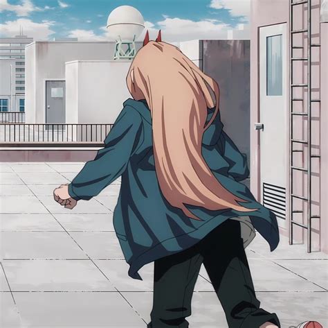 An Anime Character Is Walking Down The Street