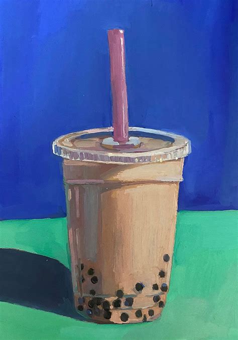Delicious Boba Drink Painting