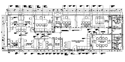 Office Layout Plan CAD Drawing Cadbull