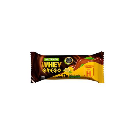 Barra Nutrata Whey Grego 11g Protein Doce Leite Havanna And Limão