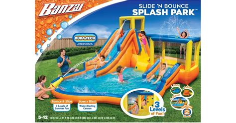 Banzai Inflatable Slide N Bounce Splash 3 Level Water Park Price