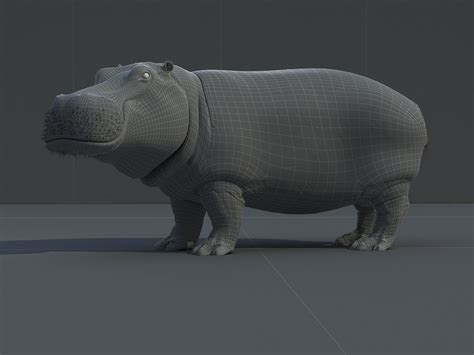 Hippo Rigged 3d 모델 199 Max Free3d