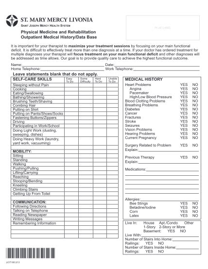 Adult Physical Forms To Print