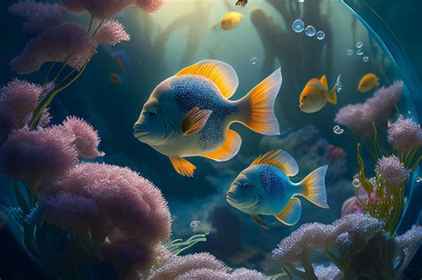 Premium Photo Colorful Coral Reef And Fish Clean Underwater World