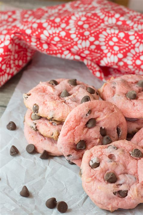 Strawberry Chocolate Chip Cookies Chasing Saturdays