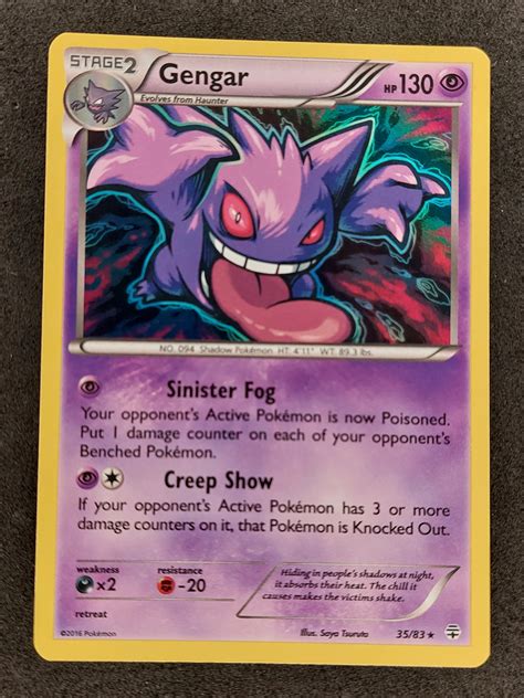 2016 Pokemon Tcg Xy Generations 35 83 Gengar Holo