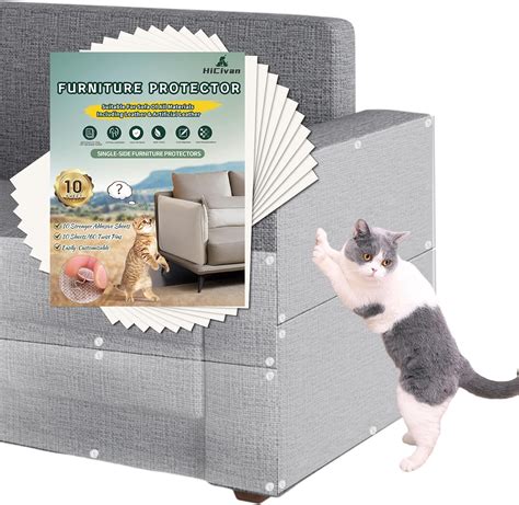 Amazon.com : HiCivan 10-Pack Cat Scratch Furniture Protector Couch Protector for Cats Cat ...