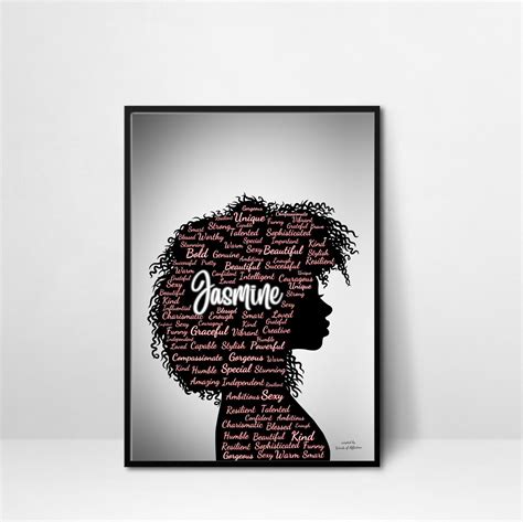 Black Woman Affirmations Wall Art Print Ethnic Woman Print - Etsy