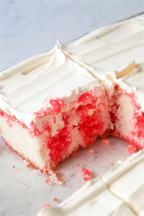 Strawberry Jello Poke Cake White Cake Mix Recipe All Things Mamma