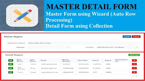 Master Detail Form Oracle Apex Master Block Using Wizard