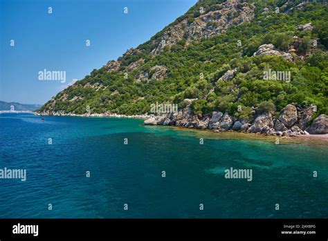 Camellia Island Near Marmaris In Aegean Sea Blue Lagoon And Rocky