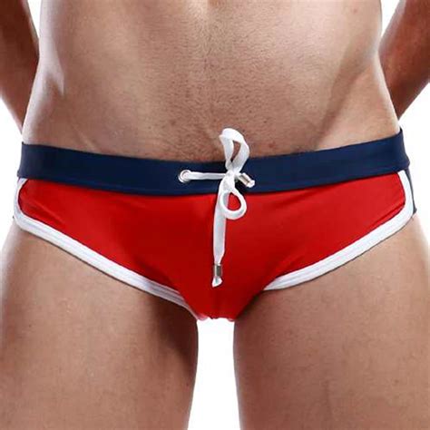 Seobean Brand Mens Swimming Trunks Gay Swimwear Mens Swim Shorts Male Sexy Swimsuit Bathing