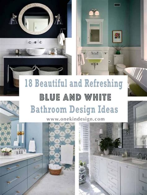 Beautiful And Refreshing Blue And White Bathroom Design Ideas Blue