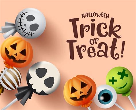 Premium Vector Trick Or Treat Halloween Vector Background Design