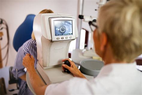 Ophthalmology Eyesight Diagnostic Concept Modern Eye Test Machine