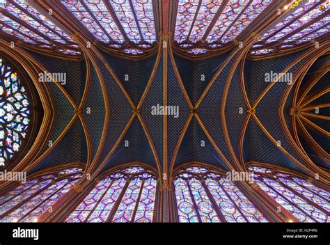 Interior of La Sainte-Chapelle, Paris Stock Photo - Alamy