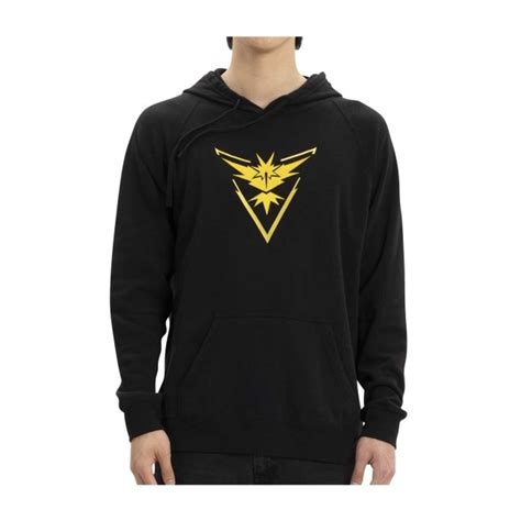 Pok Mon Go Teams Team Instinct Embroidered Black Fitted Pullover