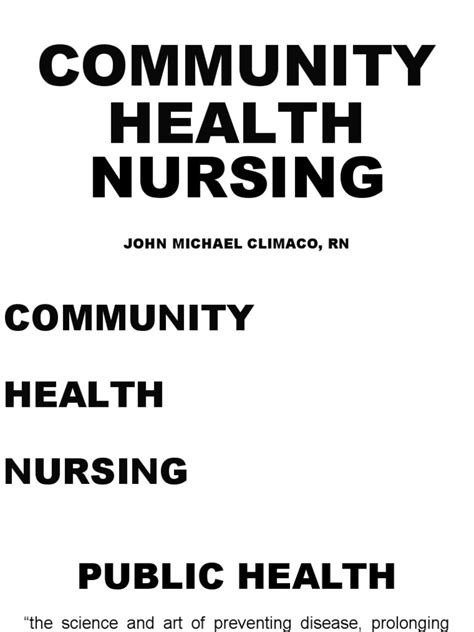 Promoting Public Health An Overview Of Community Health Nursing