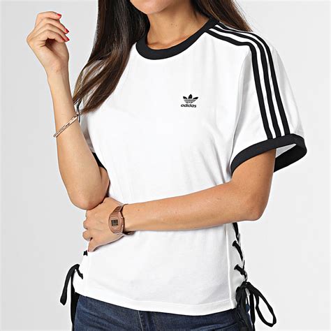 Adidas Originals Tee Shirt Femme Laced Hk5062 Blanc