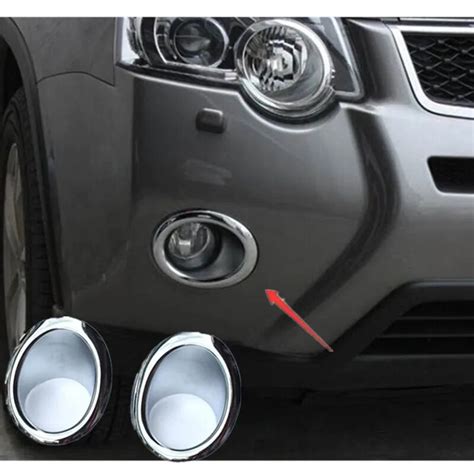 2Pcs Chrome ABS Car Front Fog Light Lamp Foglights Cover Trim Styling