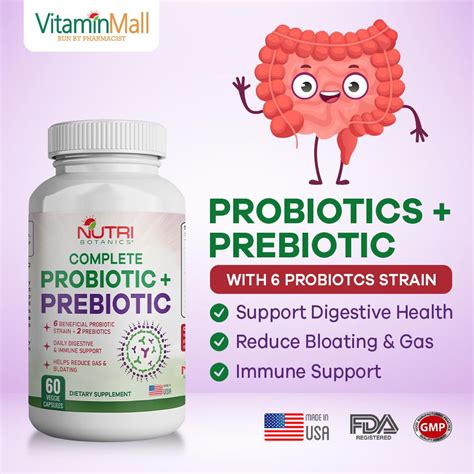 Nutri Botanics Prebiotic Probiotic Digestive Health VitaminMall