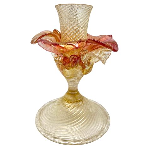 Ercole Barovier Vaso In Cordonato D Oro Di Murano Barovier E Toso Circa