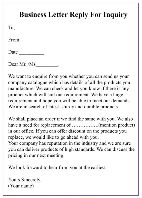 Inquiry Letter Letter With Franchise Inquiry Letter Template Letter