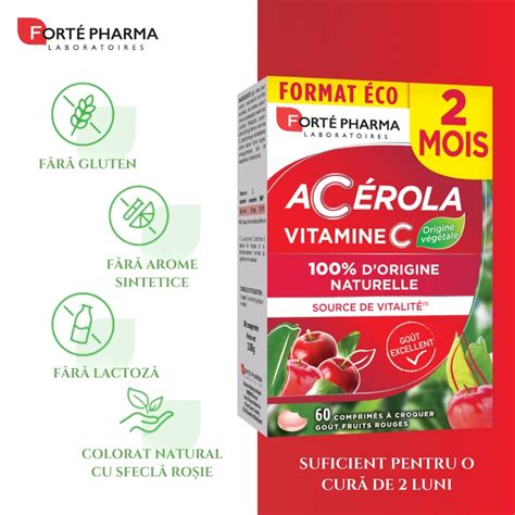 Acerola Vitamina C Comprimate Masticabile Forte Pharma Farmacia