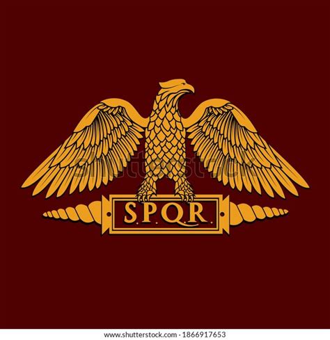 Golden Symbol Roman Eagle Vector Illustration Stock Vector (Royalty ...