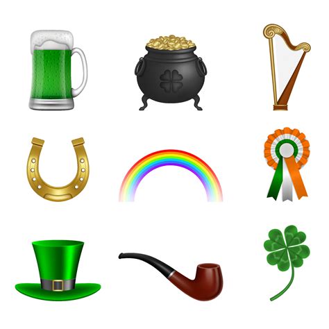 Set of St. Patrick's day elements and symbols. 5310094 Vector Art at Vecteezy