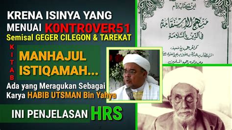 Menjawab Kebenaran Kitab Manhajul Istiqamah Sbg Karya Habib Utsman Bin