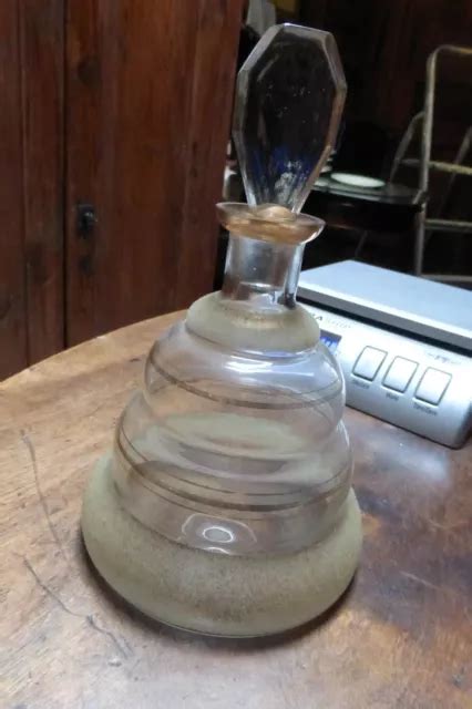 Ancienne Carafe D Canter En Verre Granit Fond Plat Ann Es