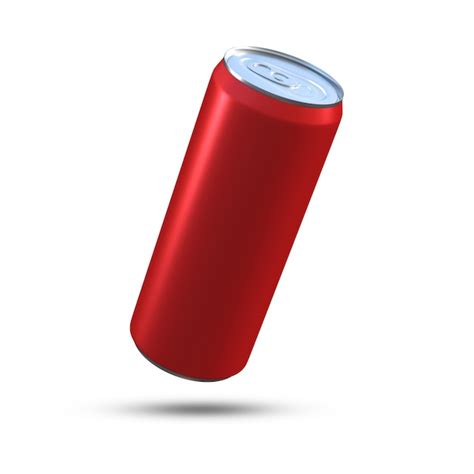 Premium Psd Metallic Red Soda Can 3d Render Psd Mockup