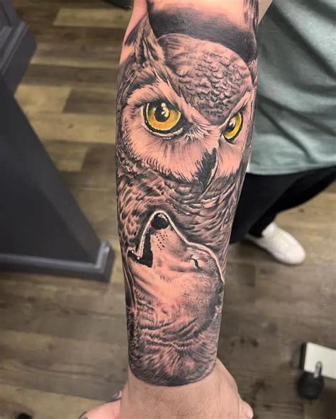 Colorful Owl Tattoo Design