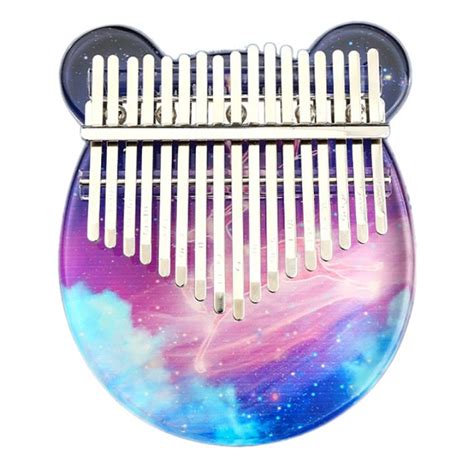 Painted Kalimba Acrylic Key Transparent Thumb Piano With Tuner