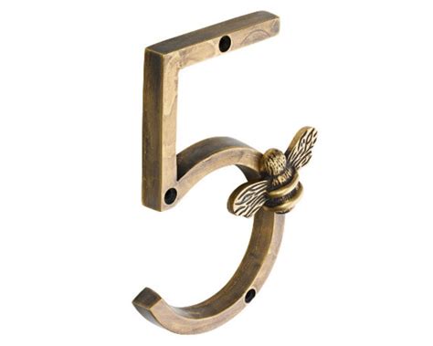 Brass Bee House Number Sign Inch Cm Modern Brass Door Etsy Uk