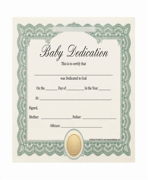 √ 20 Baby Christening Certificate Template ™ | Dannybarrantes Template