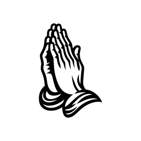 Praying Hands Svg Premium Ai Generated Vector