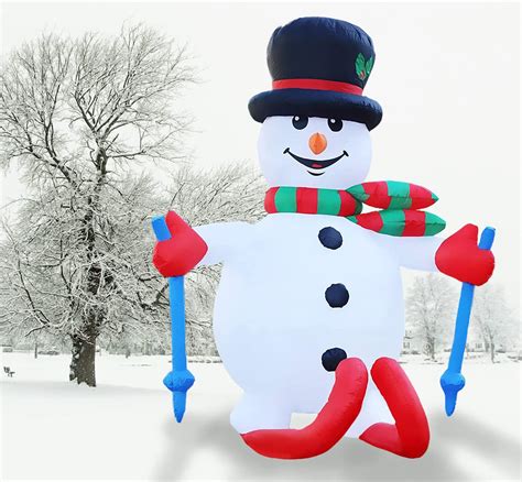 Goosh 6 Ft Height Christmas Inflatables Outdoor Ski Snowman