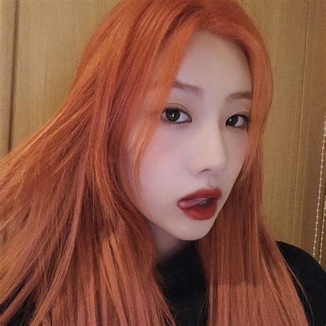 이달의 소녀looΠΔ On Twitter Kim Orange Hair Hair Icon