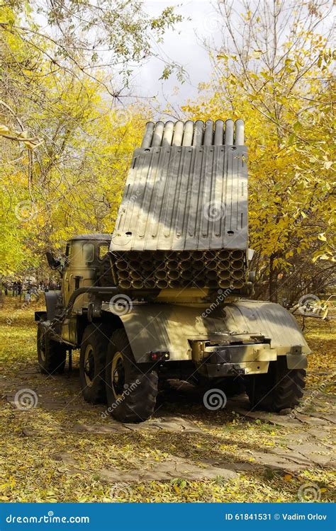 Russian Multiple Launch Rocket System Bm 21 Grad Stock Image Image Of