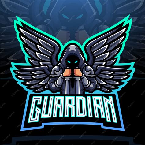 Premium Vector | Guardian angel esport logo mascot design.