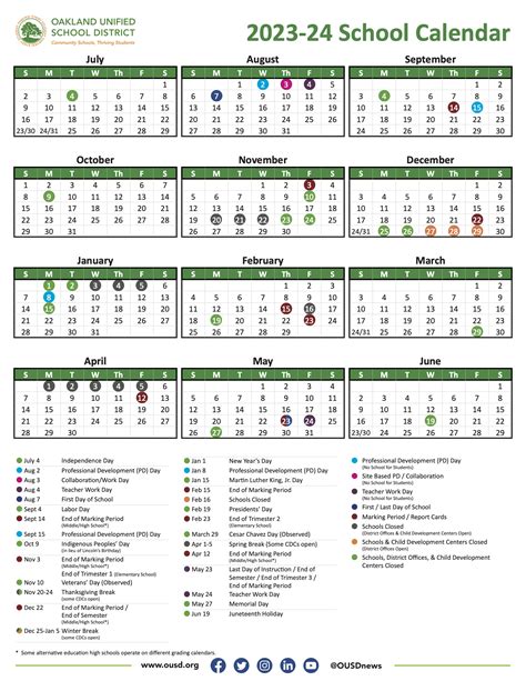 2024 And 2024 School Calendar Ousd Alvira Marketa