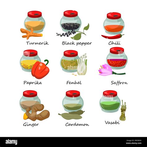 Various Spices Illustration Hi Res Stock Photography And Images Alamy
