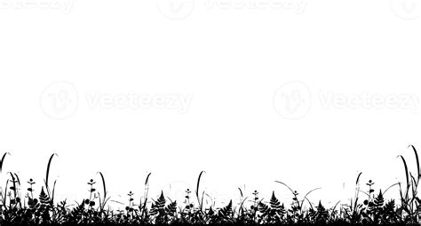 Grass natural silhouette as background. Transparent background. Illustration 19860316 PNG